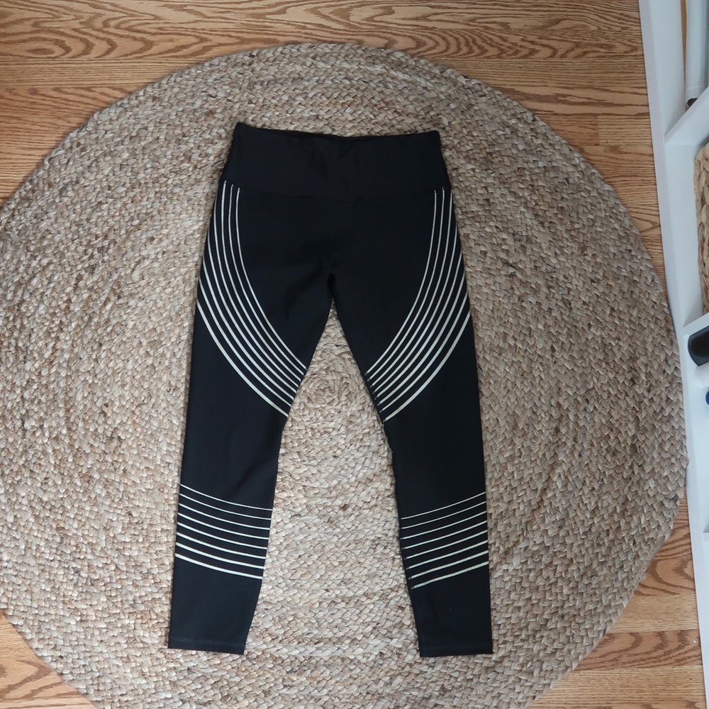 RBX Black and Gold Workout Leggings